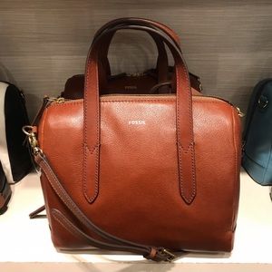 Fossil Sydney Satchel Medium Brown